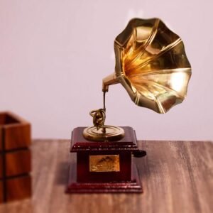 Hashcart Brass Antique Gramophone Dummy - Living Room | Home Accents